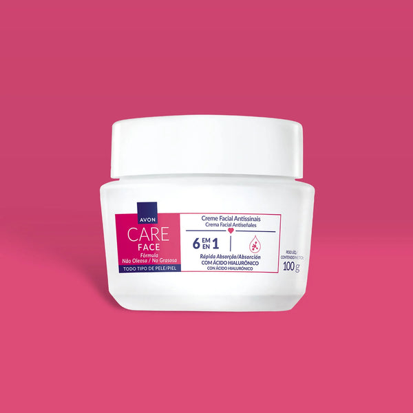Creme Facial Antissinais Avon Care 6 em 1 100g