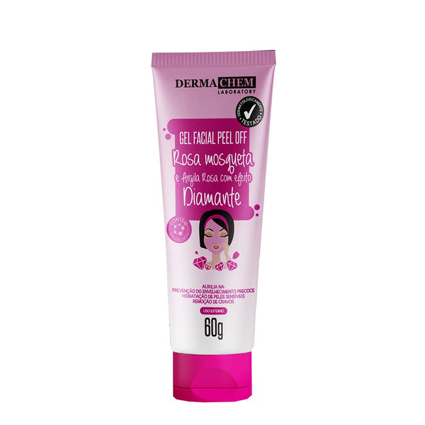 GEL FACIALPEEL OFF ROSA MOSQUETA E ARGILA ROSA DERMACHEM 60G