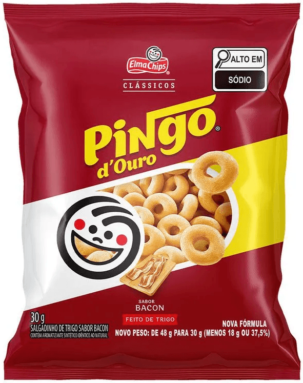 SALGADINHO PINGO D OURO 30G BACON ELMA CHIPS