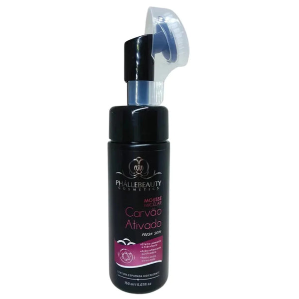 abonete facial Mousse Micelar Carvão Ativado Phállebeauty 150ml