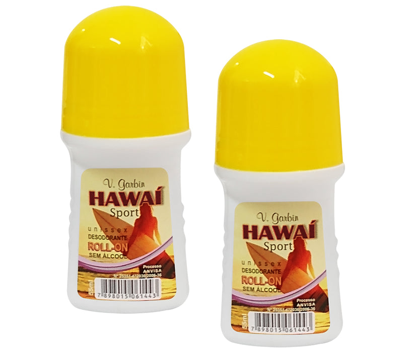 Desodorante roll-on unissex HAWAI V-garbi sem alcool