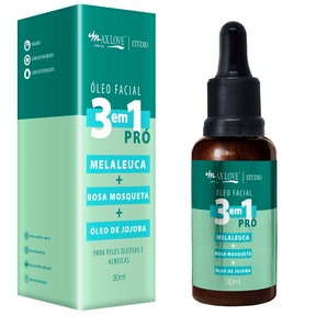 Óleo Facial 3 em 1 Pró - 30 ml - Max Love